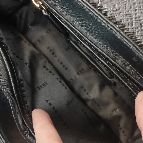 DKNY Black Crossbody Bag with Gold Hardware - Picture 15 of 17